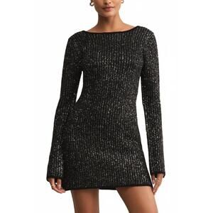 NEW Z SUPPLY la marca sequin mini dress in black
